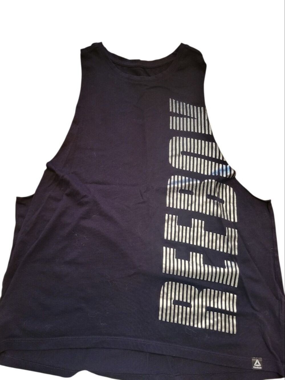 Reebok Black Tee with White Logo Print